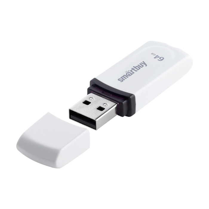 Флешка Smartbuy SB64GBWBP-B USB2.0 64 Гб, белая