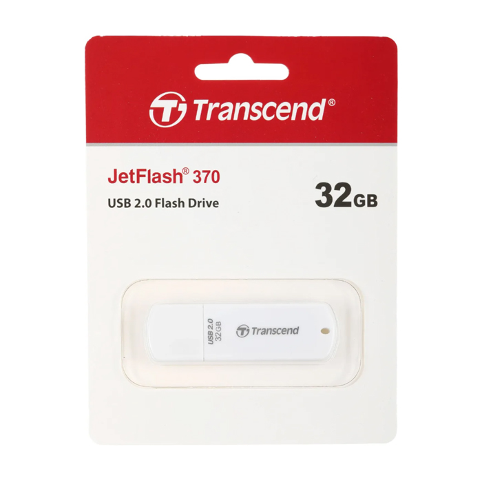 Флешка Transcend JetFlash 370 (32 Гб) USB 2.0, белая