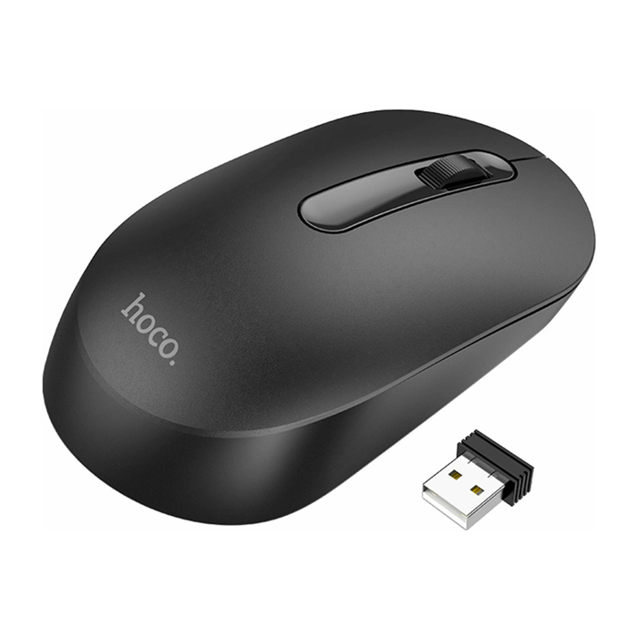 Беспроводная компьютерная мышь HOCO GM14 Platinum 1200dpi (2.4 Гц), чёрная
