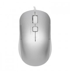 Мышь проводная A4TECH Fstyler FM26S USB оптическая (1600dpi), серебристая с белым