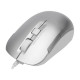 Мышь проводная A4TECH Fstyler FM26S USB оптическая (1600dpi), серебристая с белым