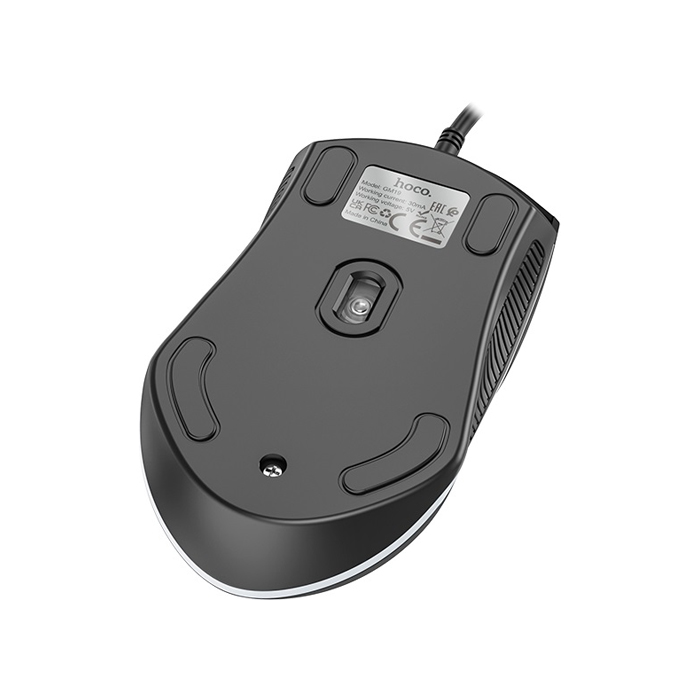 Проводная компьютерная мышь HOCO GM19 LED USB 1000dpi (1.4m), чёрная