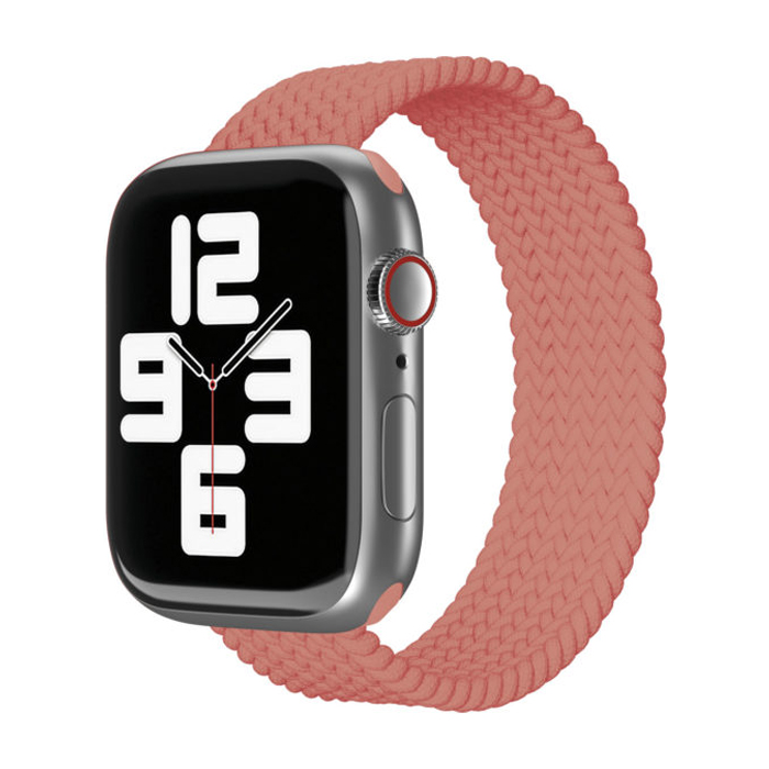 Ремешок-монобраслет VLP Braided Band Apple Watch 42/44/45mm L - XL (2 шт.), коралловый
