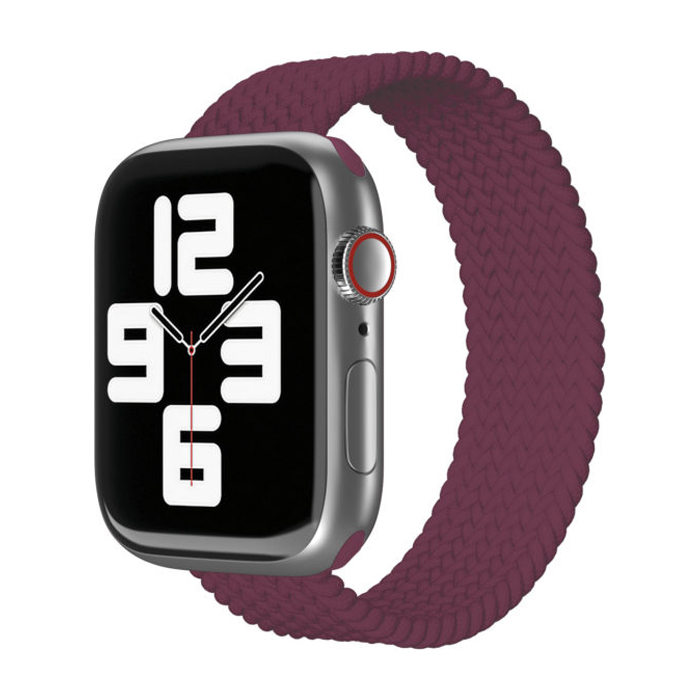Ремешок-монобраслет VLP Braided Band Apple Watch 42/44/45mm S - M (2 шт.), марсала