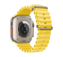 Ремешок HOCO iWatch WA12 Apple Watch 42/44/45/49mm силиконовый, жёлтый