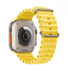 Ремешок HOCO iWatch WA12 Apple Watch 42/44/45/49mm силиконовый, жёлтый