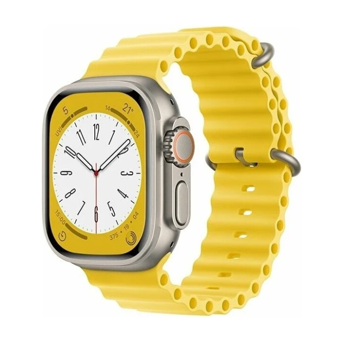 Ремешок HOCO iWatch WA12 Apple Watch 42/44/45/49mm силиконовый, жёлтый