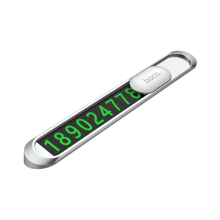 Парковочная автовизитка HOCO PH41 Promise Metal, серебряная