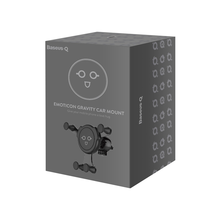 Автомобильный держатель Baseus Emoticon Gravity Car Mount (гравитационный), чёрный