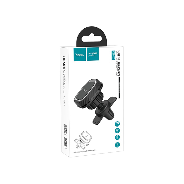 Автомобильный держатель HOCO CA52 Intelligent Air outlet (магнитный), чёрный