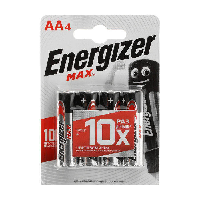 Батарейка Energizer АА (LR6/ER14505/FR6/R6P) алкалиновая 1.5V (4 шт.)
