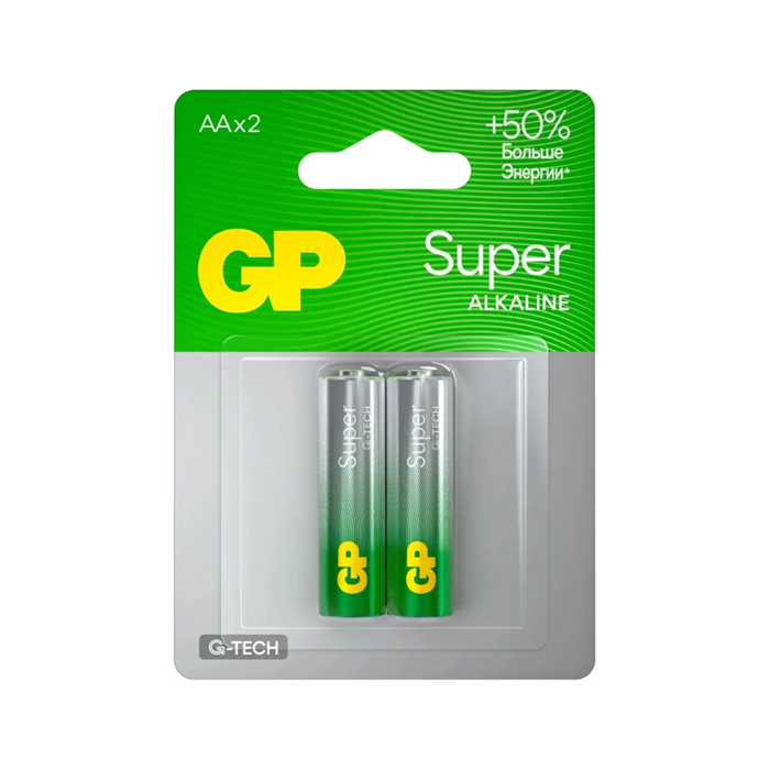 Батарейка GP Super Alkaline LR6 тип АА 1.5V (2 шт.)