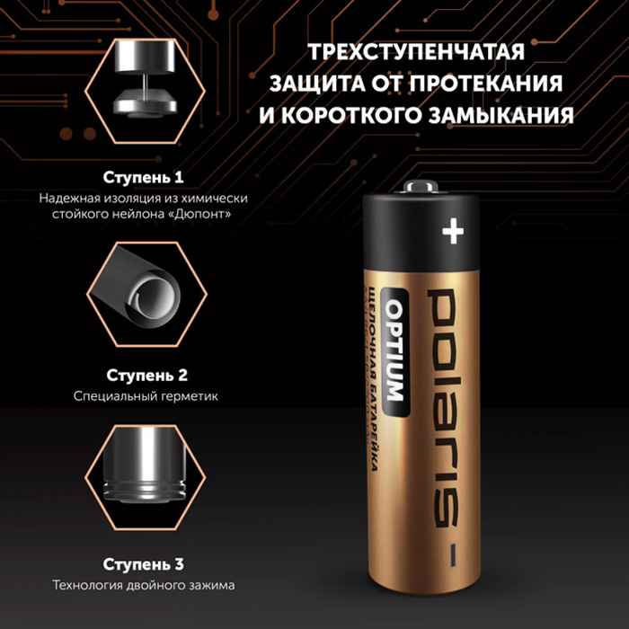 Батарейка Polaris Optium Long Power LR6 тип АА 1.5 В (4 шт.)