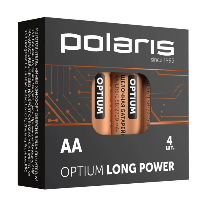 Батарейка Polaris Optium Long Power LR6 тип АА 1.5 В (4 шт.)