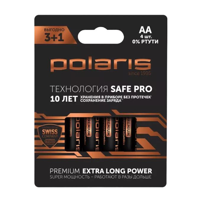 Батарейка Polaris Premium Extra Long Power LR6 тип АА 1.5 В (4 шт.)