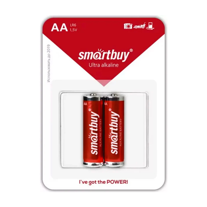 Батарейка Smartbuy LR6 тип AA алкалиновая 1.5В (пальчиковая) 2 шт.