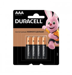 Батарейка Duracell LR03 Basic MN2400 тип ААA 1.5V щелочная (4 шт.)