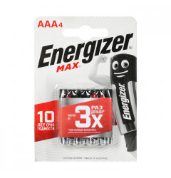Батарейка Energizer AAA LR03/FR03 алкалиновая 1.5V (4 шт.)