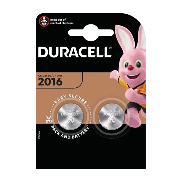 Батарейка Duracell CR2016 Lithium 3V (2 шт.)