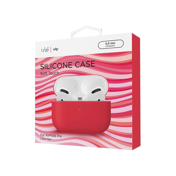 Чехол VLP Silicone Case для Apple Airpods Pro, красный