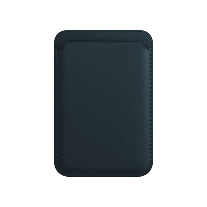 Картхолдер магнитный Leather Wallet c кольцом MagSafe, синий