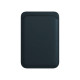 Картхолдер магнитный Leather Wallet c кольцом MagSafe, синий