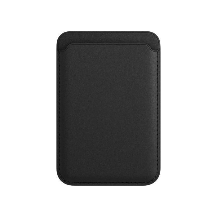 Картхолдер магнитный Leather Wallet c кольцом MagSafe, чёрный