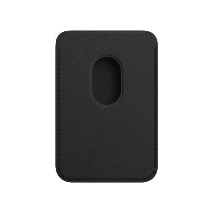 Картхолдер магнитный Leather Wallet c кольцом MagSafe, чёрный