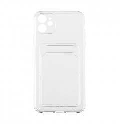 Чехол силиконовый Card Case TPU для iPhone 11, прозрачный