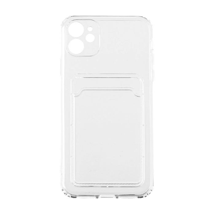 Чехол силиконовый Card Case TPU для iPhone 11, прозрачный