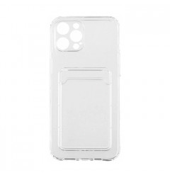 Чехол силиконовый Card Case TPU для iPhone 12 Pro Max, прозрачный