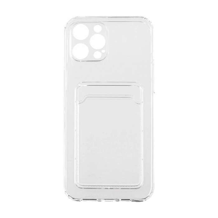 Чехол силиконовый Card Case TPU для iPhone 12 Pro Max, прозрачный