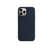 Силиконовый чехол Silicone Case для iPhone 12 Pro Max, тёмно синий