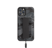 Чехол Uniq Heldro + Band DE Anti-microbial для iPhone 12 Pro Max, серый