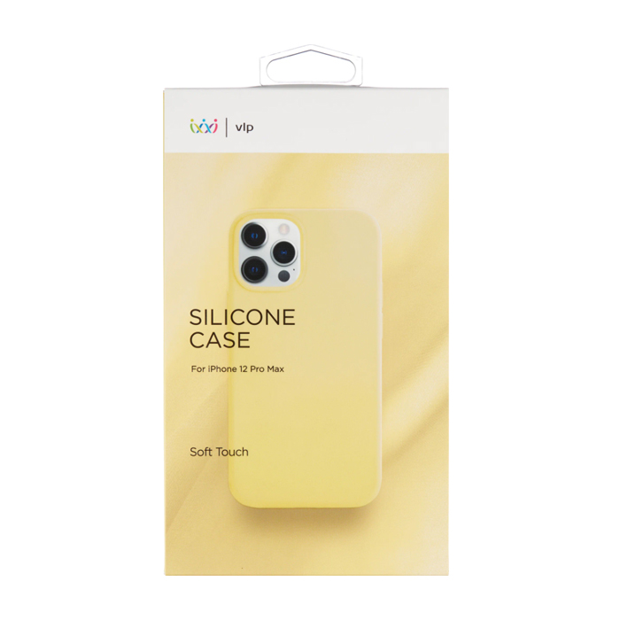 Чехол VLP Silicone Case для iPhone 12 Pro Max, жёлтый