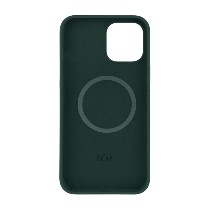 Чехол VLP Silicone Case with Magsafe для iPhone 12 Pro Max, тёмно-зелёный