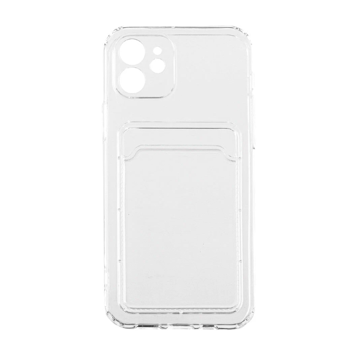 Чехол TPU с карманом под карту для iPhone 12, прозрачный