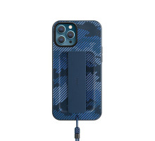 Чехол Uniq Heldro + Band DE Anti-microbial для iPhone 12/12 Pro, синий