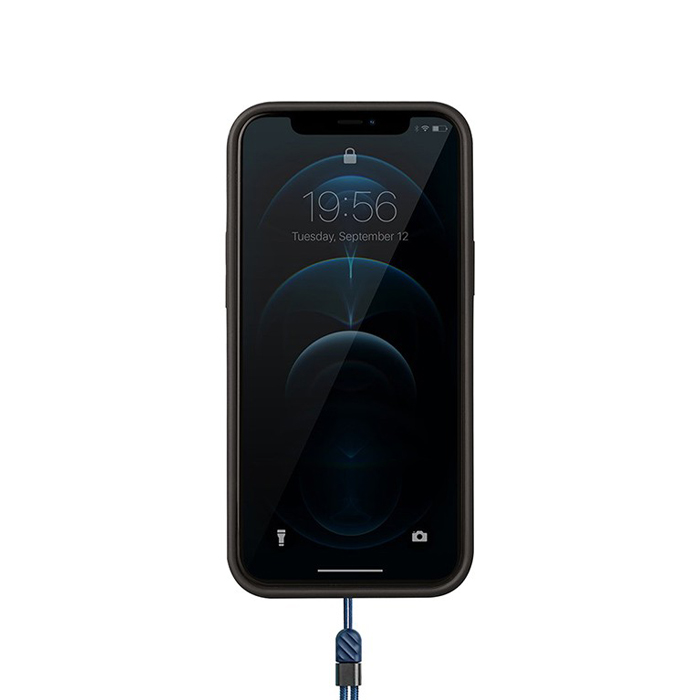 Чехол Uniq Heldro + Band DE Anti-microbial для iPhone 12/12 Pro, синий