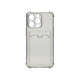 Чехол Card Case для iPhone 13 Pro Max, прозрачно серый