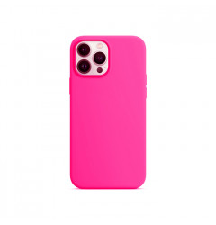 Силиконовый чехол Silicone Case для iPhone 13 Pro Max, ярко розовый