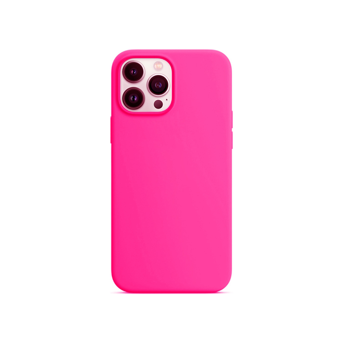 Силиконовый чехол Silicone Case для iPhone 13 Pro Max, ярко розовый
