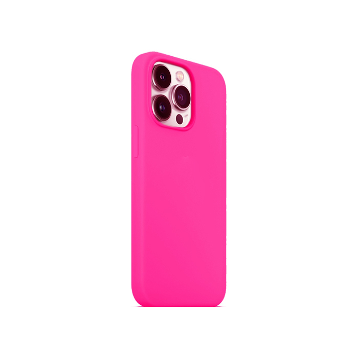 Силиконовый чехол Silicone Case для iPhone 13 Pro Max, ярко розовый