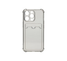 Чехол Card Case для iPhone 13 Pro, прозрачно серый
