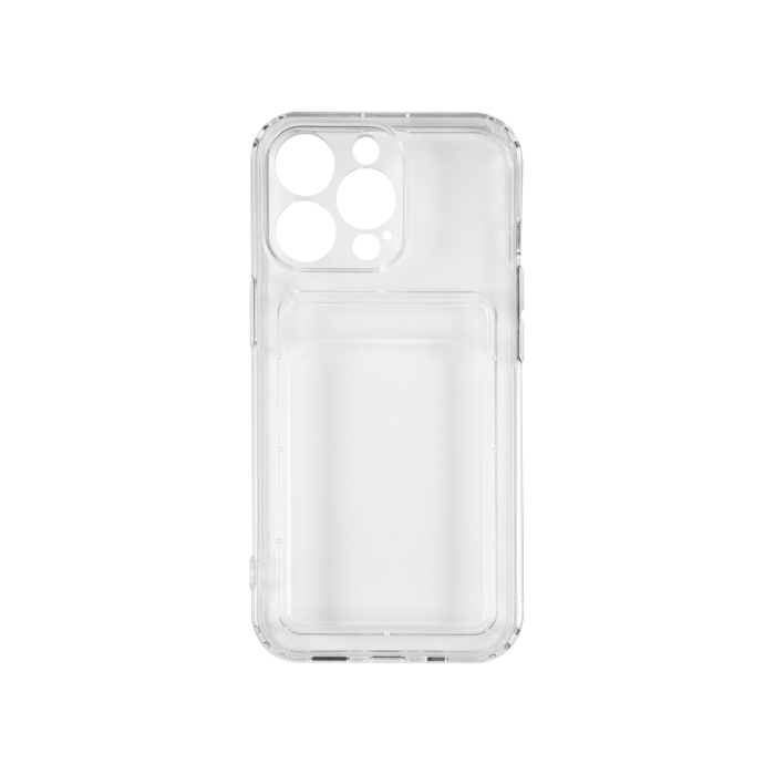 Чехол TPU с карманом под карту для iPhone 13 Pro, прозрачный