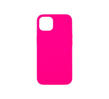 Чехол Silicone Case Full для iPhone 13, ярко розовый