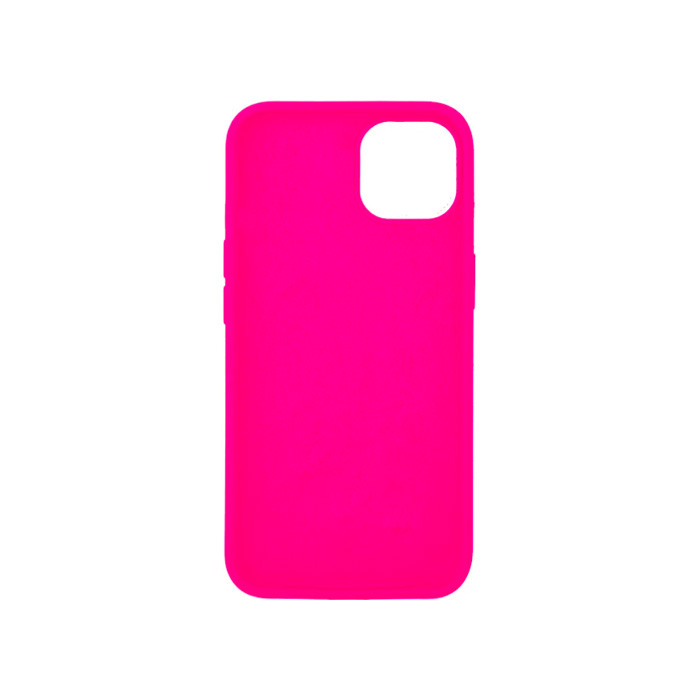 Чехол Silicone Case Full для iPhone 13, ярко розовый