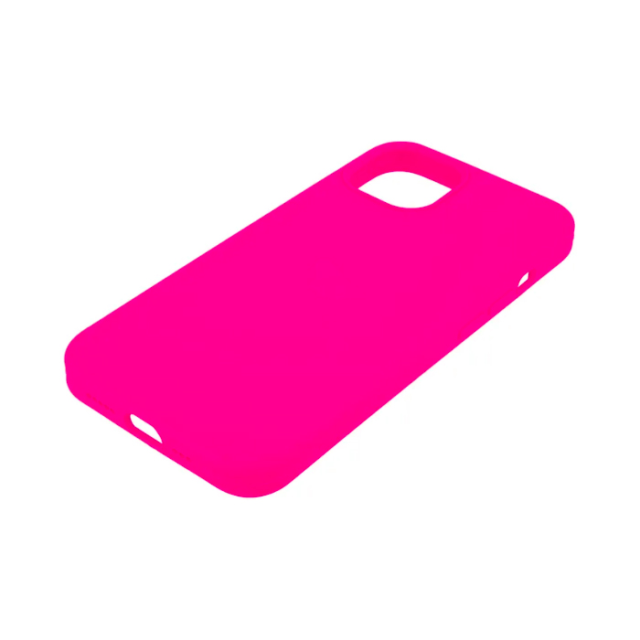 Чехол Silicone Case Full для iPhone 13, ярко розовый