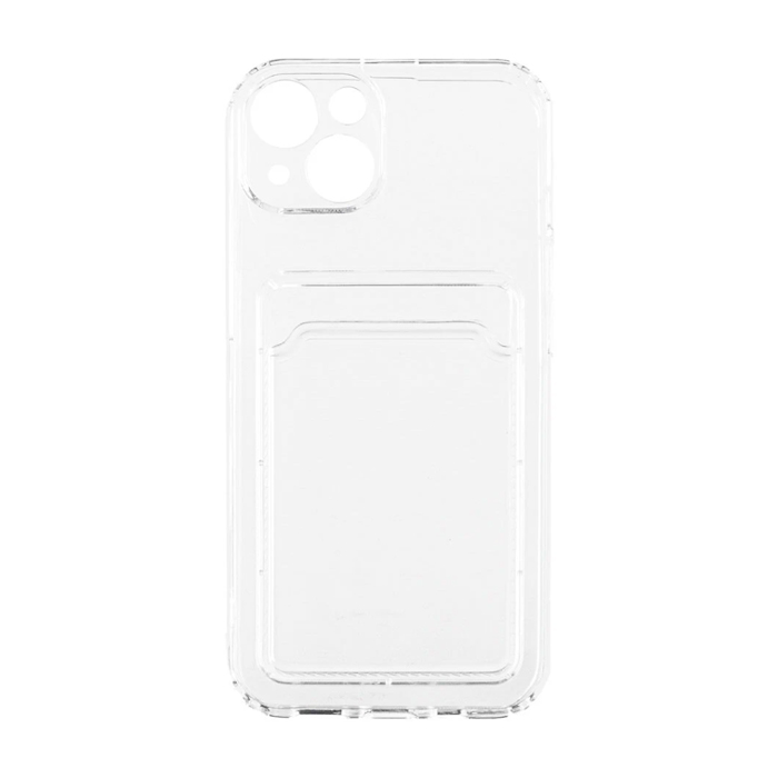 Чехол силиконовый Card Case TPU для iPhone 14 Plus, прозрачный
