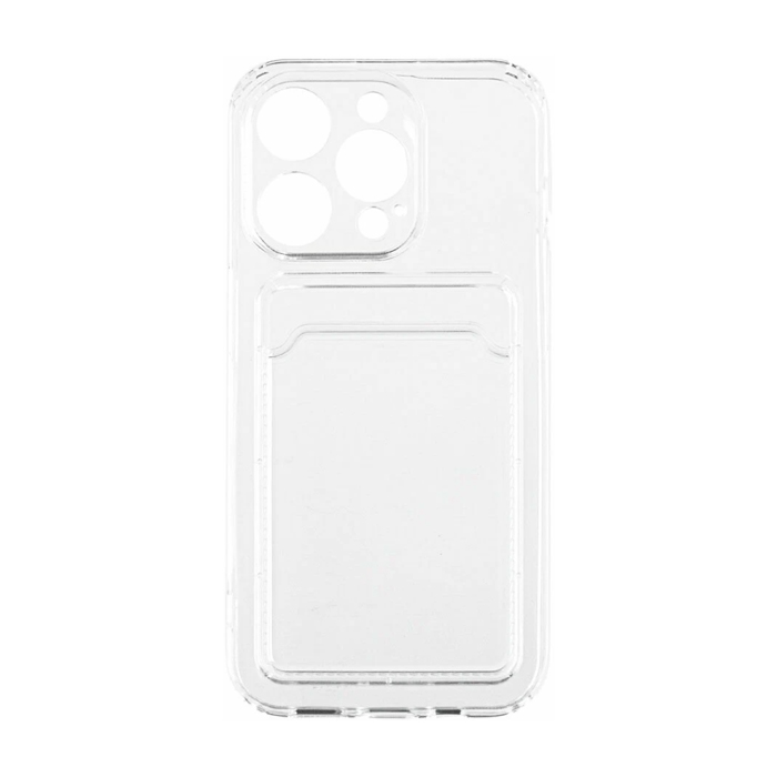 Чехол силиконовый Card Case TPU для iPhone 14 Pro Max, прозрачный